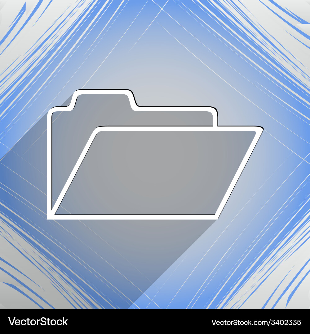 Document folder icon symbol flat modern web design Vector Image