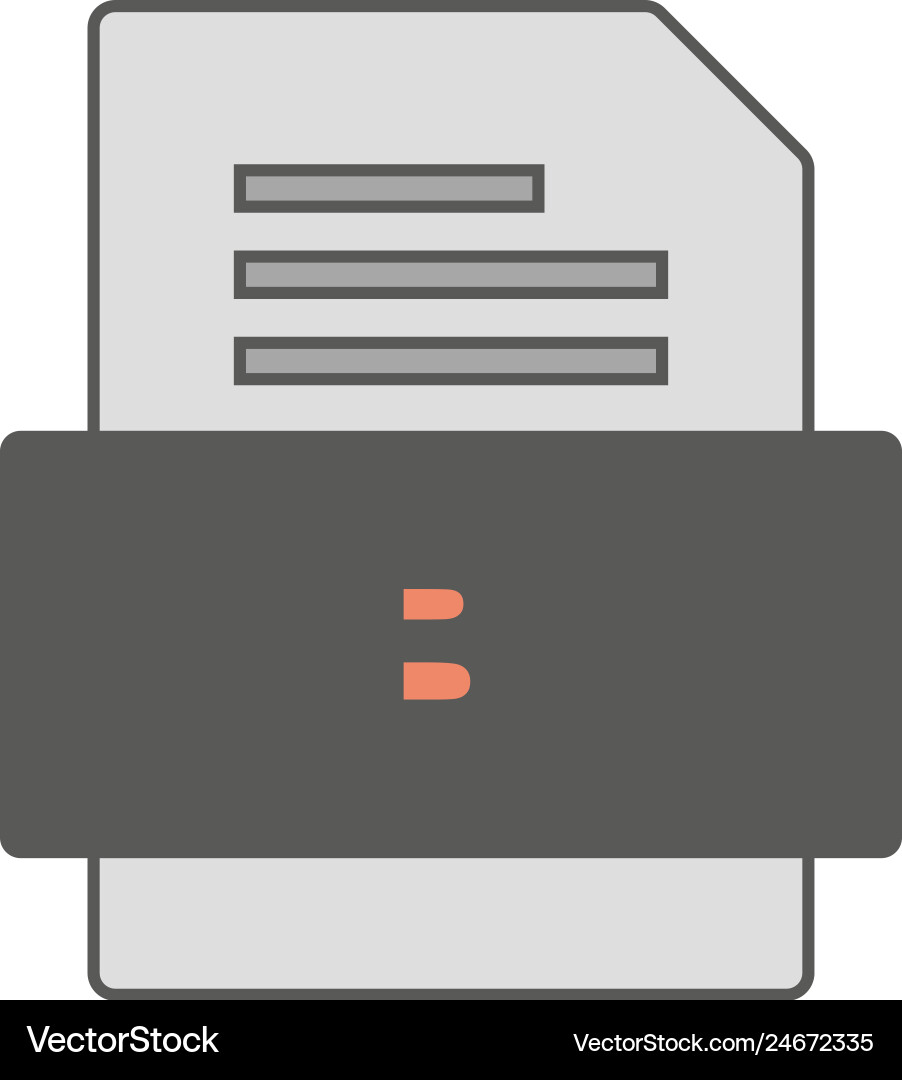 Fbx file document icon Vector Image