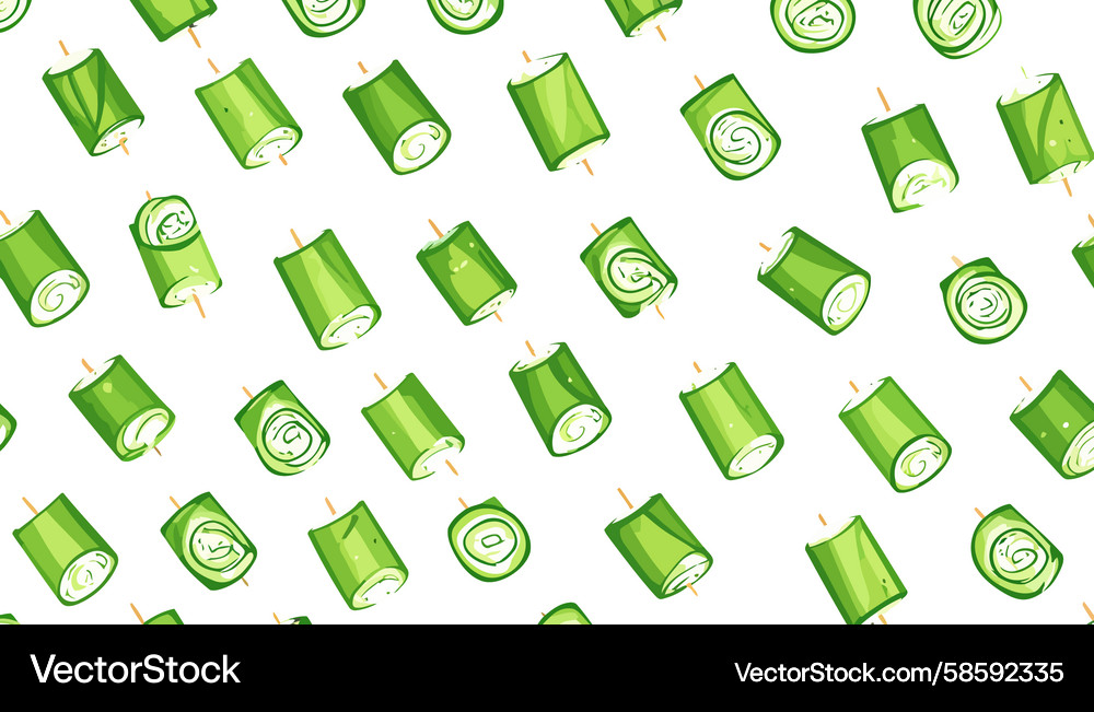 Fresh Cucumber Pattern Vector Image