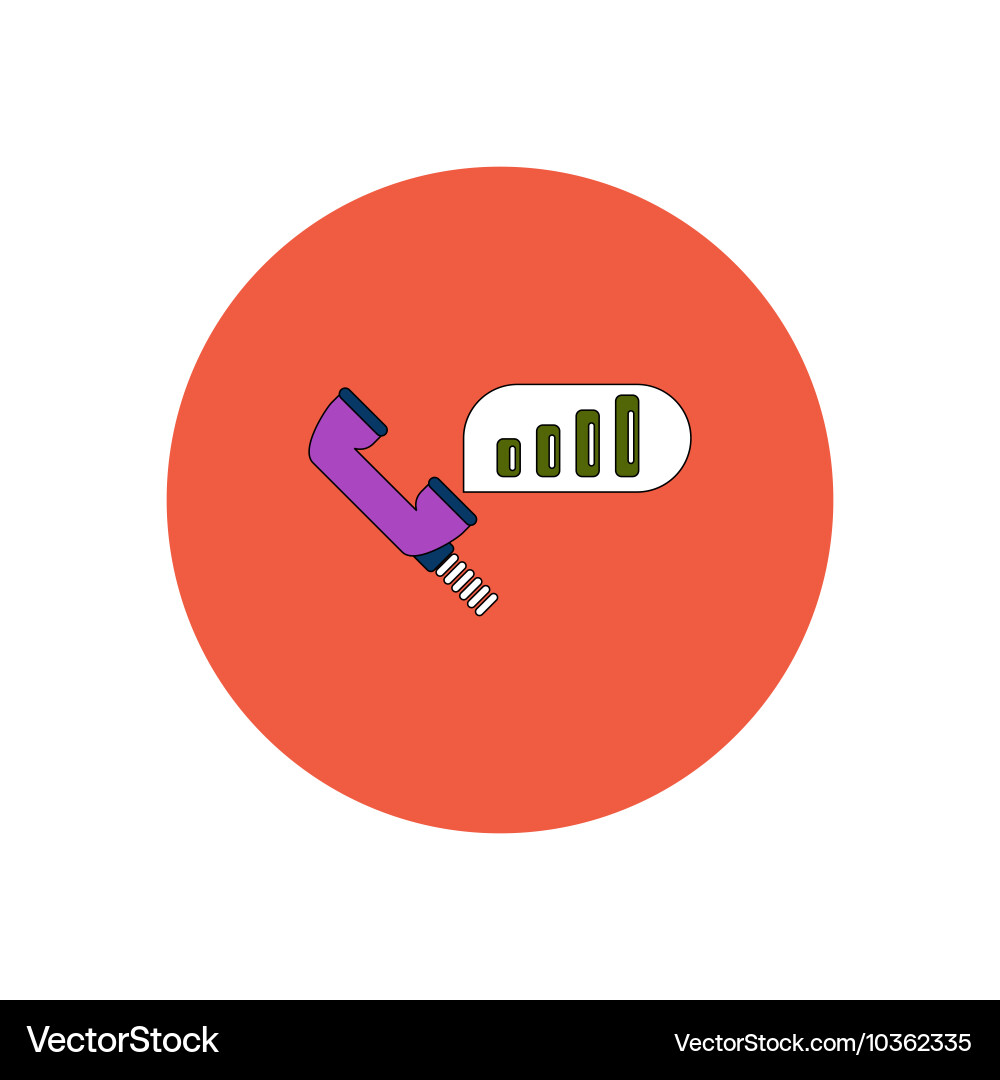 In flat design of column chart Vector Image
