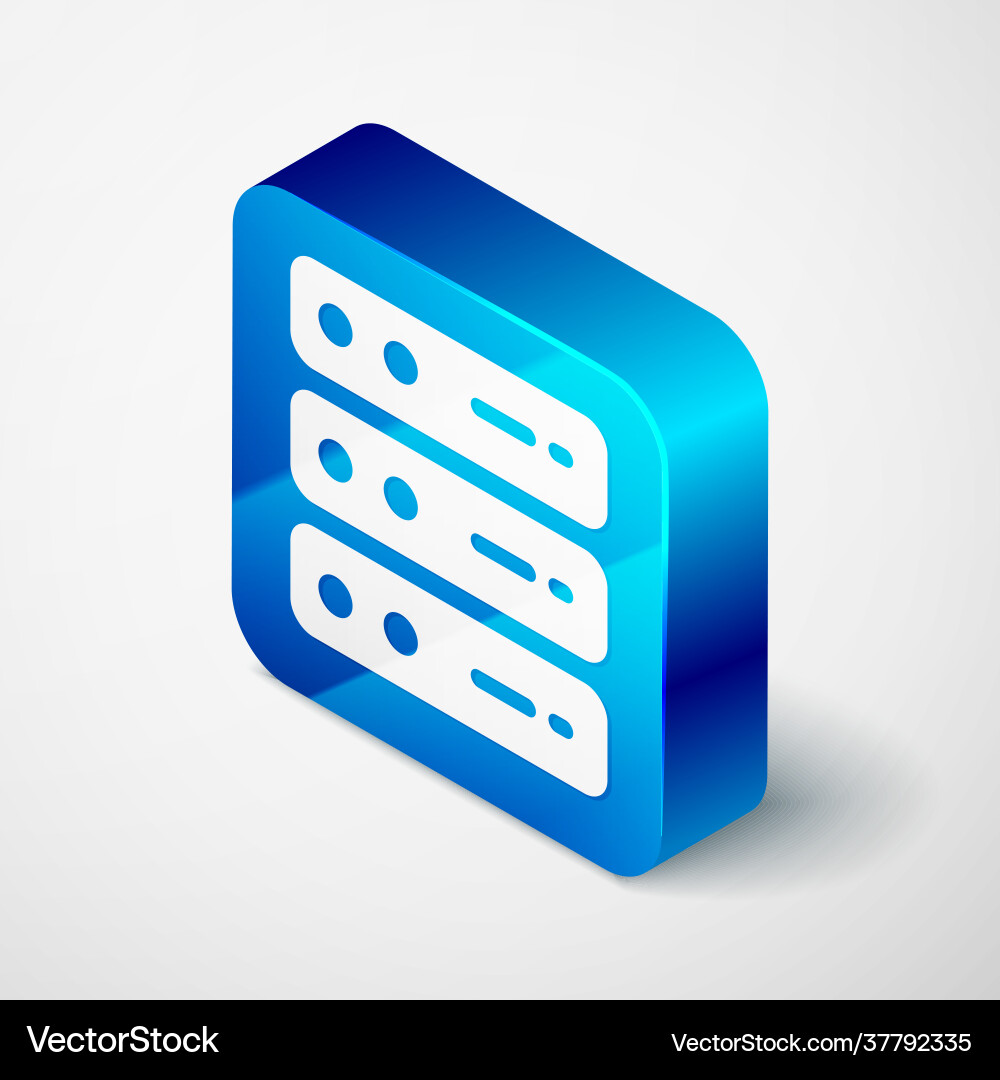 Isometric server data web hosting icon isolated Isometric server data web hosting icon isolated Vector Image