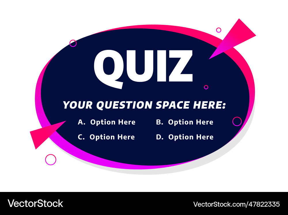 Multiple option quiz banner for your next event Multiple option quiz banner for your next event vector image
