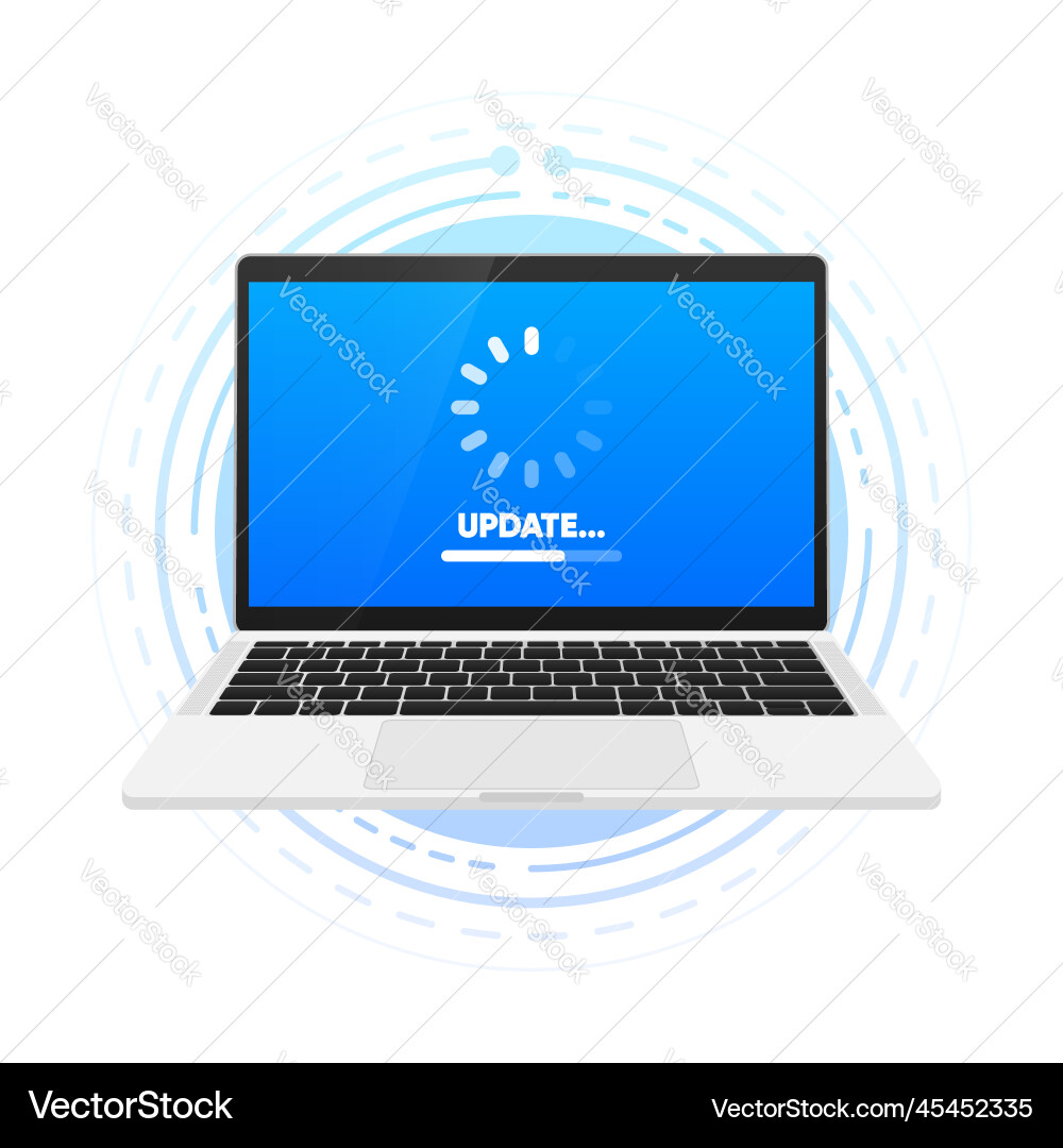 New system update loading process app New system update loading process app vector image