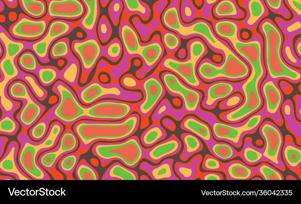Psychedelic abstract background with hippie colors Vector Image