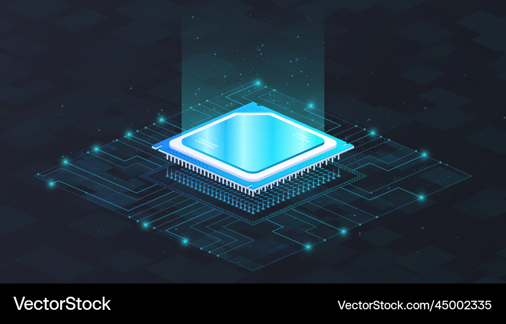 Quantum computer concept Quantum computer concept vector image