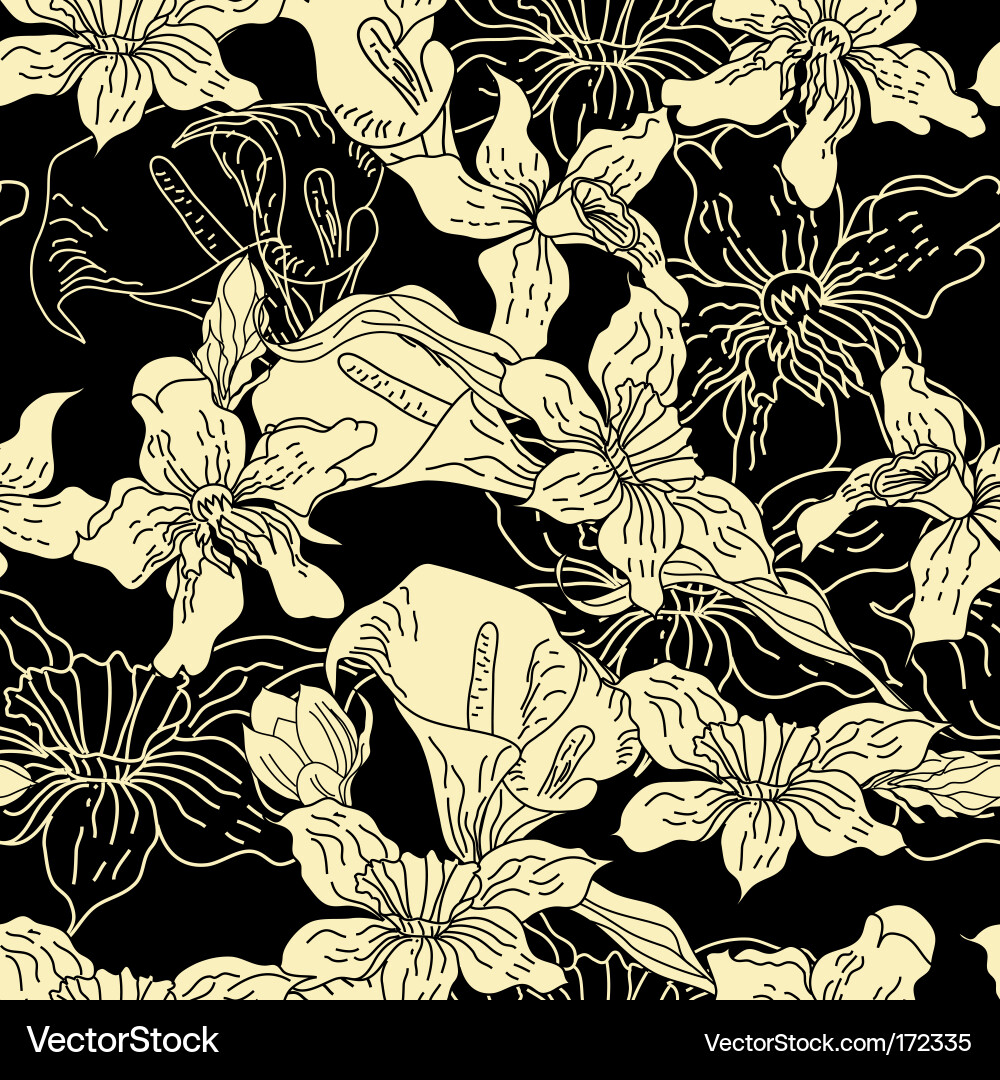 Retro Floral Pattern vector image