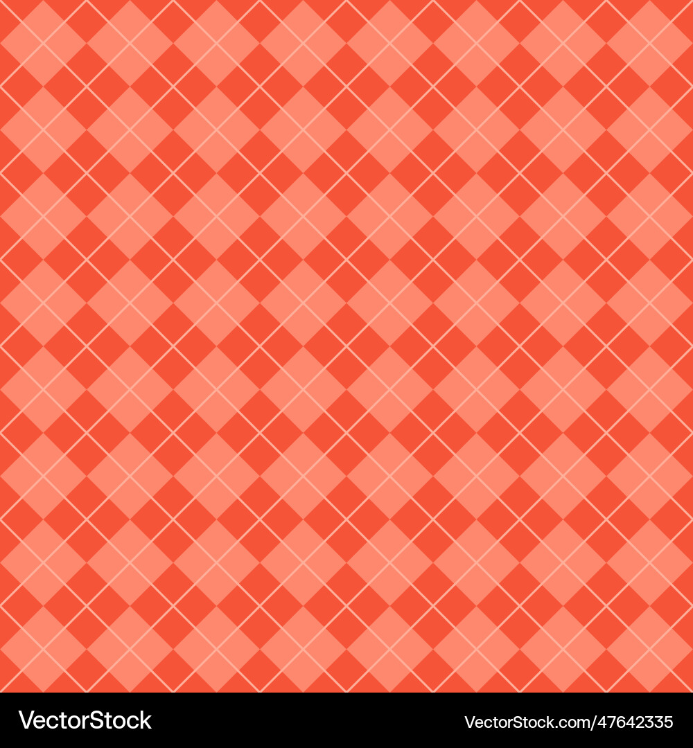 Simple light red seamless argyle pattern vector image