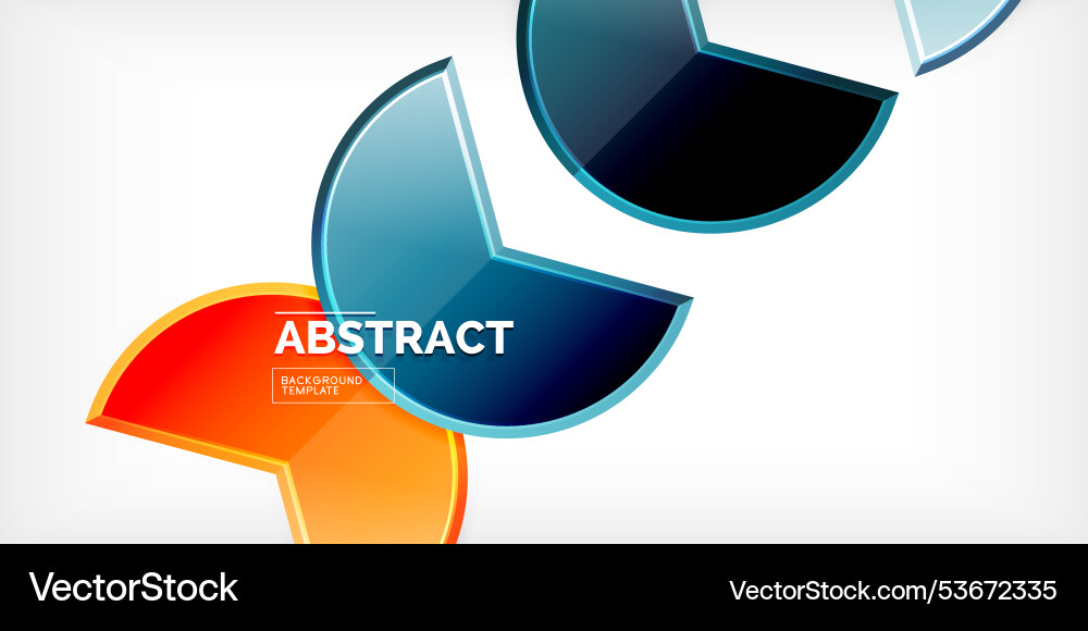 Trendy round shapes with triangular angle design Vector Image