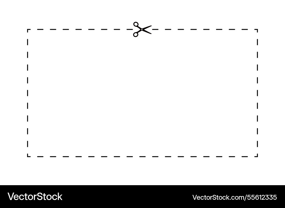 Trim ribbon with scissor isolated on coupon Trim ribbon with scissor isolated on coupon vector image