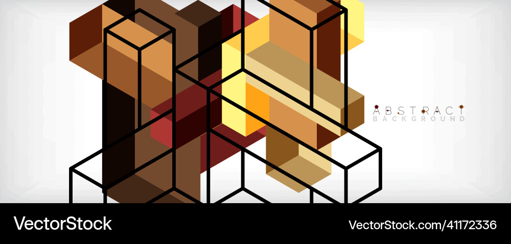 Abstract background 3d cubes cubic elements Abstract background 3d cubes cubic elements vector image