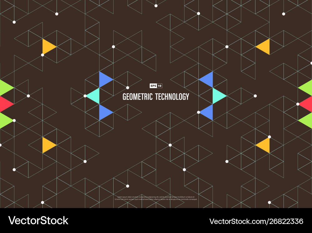 Abstract brown triangle geometric simple tech Vector Image