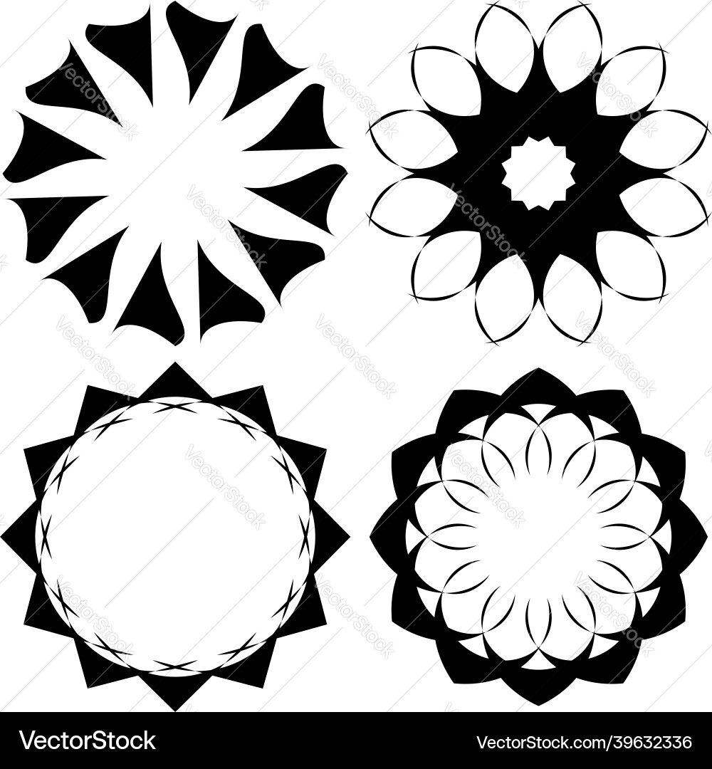Abstract circular drawing amorphous nonfigurative Vector Image