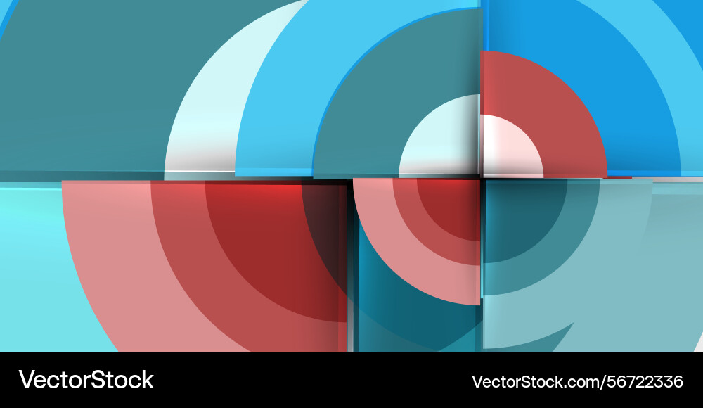 Abstract composition overlapping circles create Vector Image