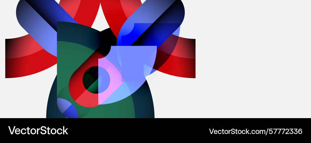 Abstract shapes overlap creating vibrant color Abstract shapes overlap creating vibrant color Vector Image