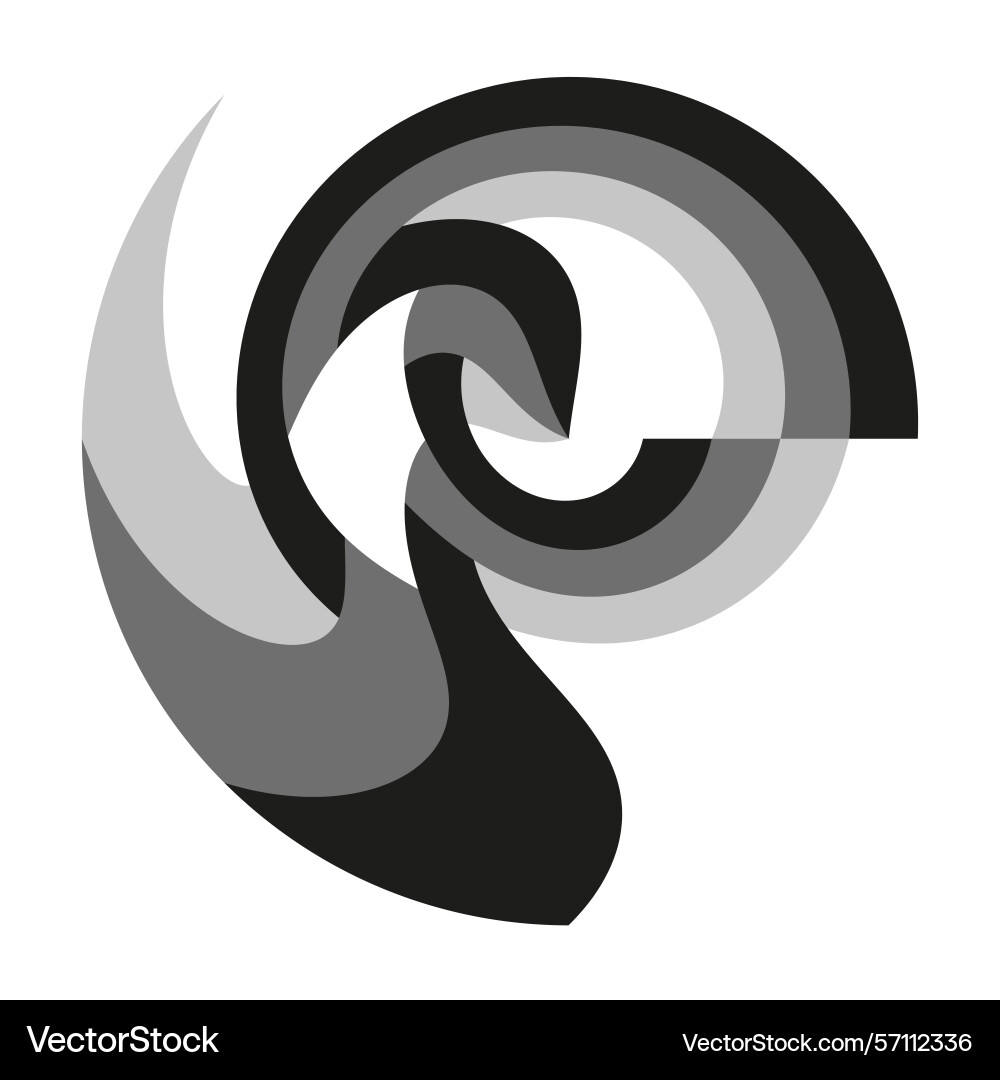 Abstract swirl shape dynamic motion element Abstract swirl shape dynamic motion element vector image
