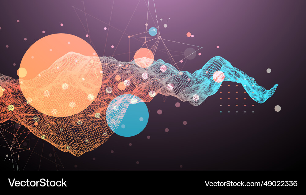 Abstract wave is made in a frame style Abstract wave is made in a frame style vector image