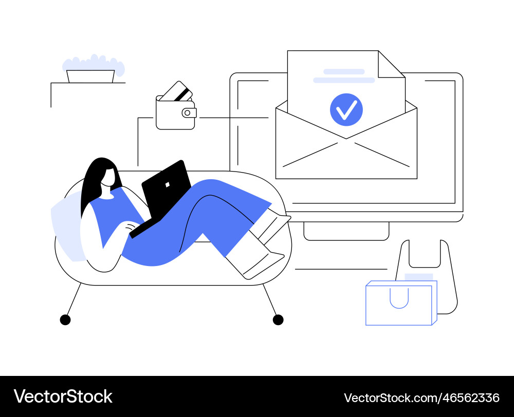Acknowledgment received abstract concept Vector Image
