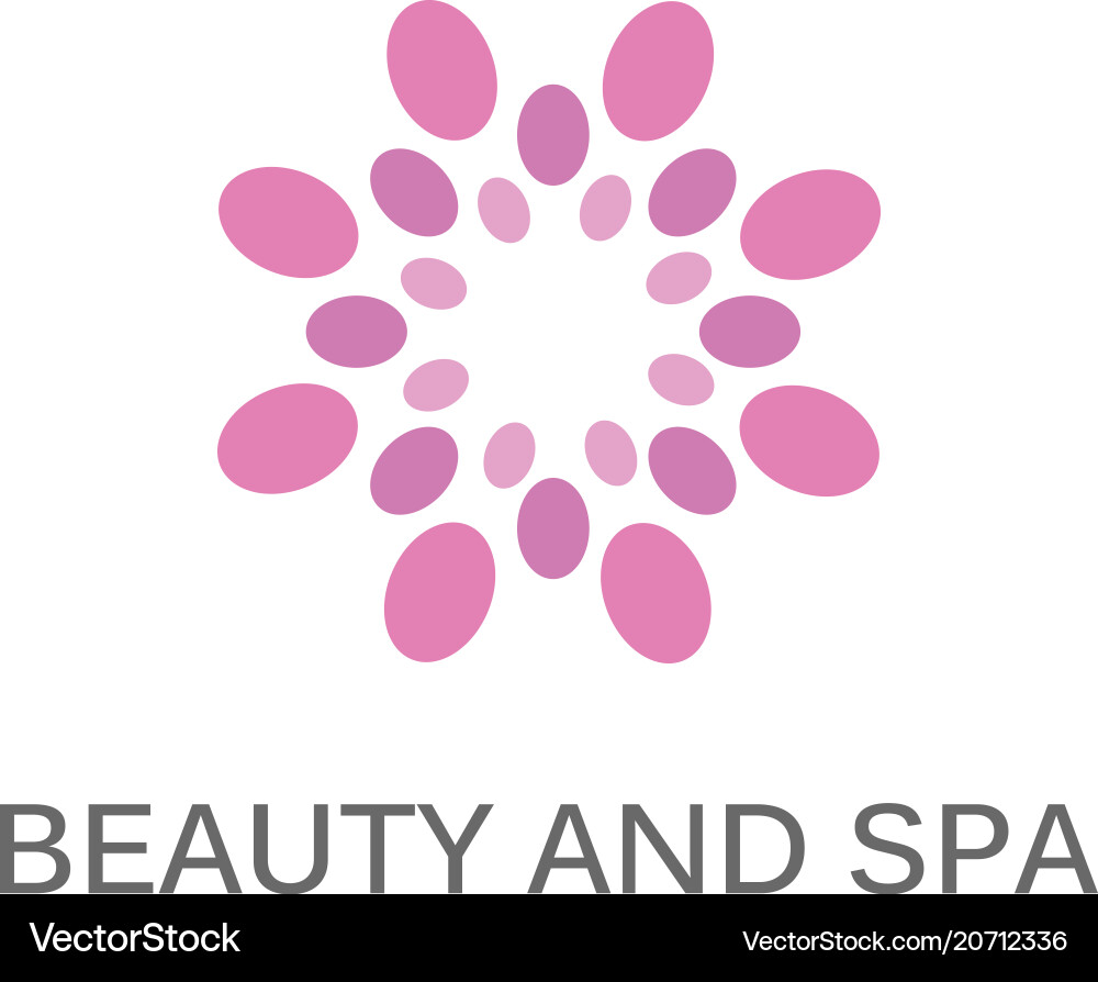 Blumen Schönheit Spa Logo Blumen Schönheit Spa Logo vektorbild