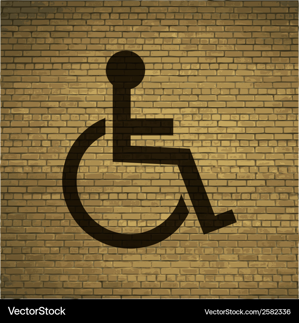 Disabled flat modern web button and space for your Vector Image