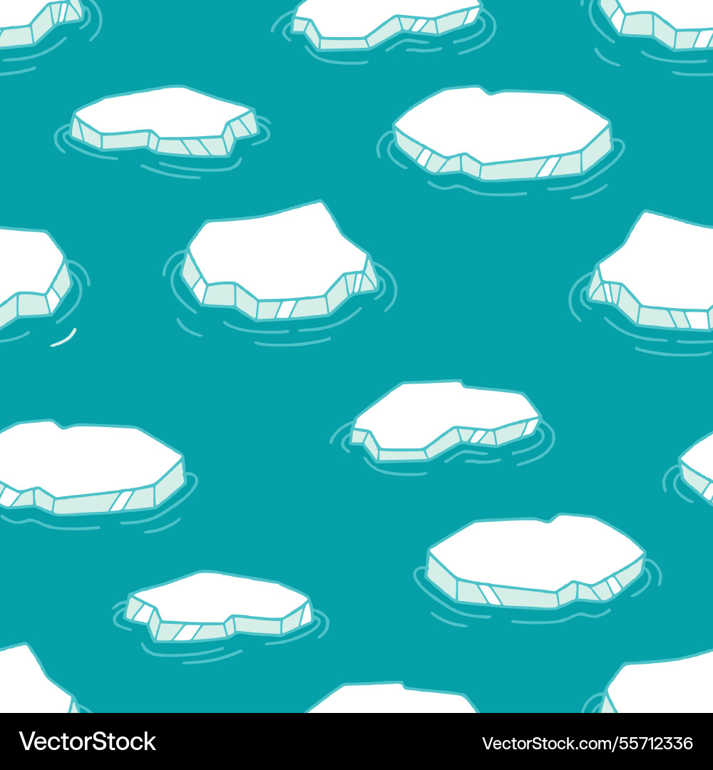 Floating ice seamless pattern background Floating ice seamless pattern background vector image