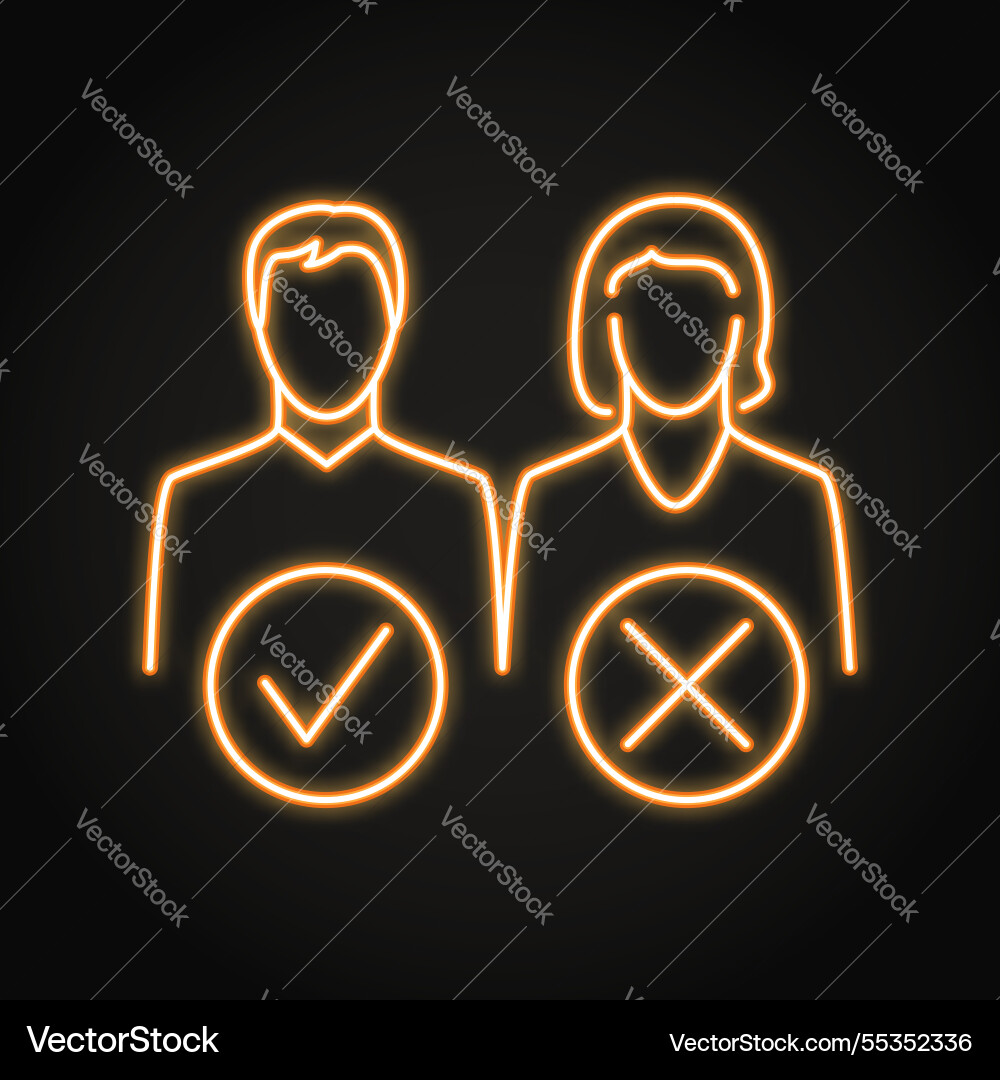Frauen Diskriminierung Neon Linie Symbol Frauen Diskriminierung Neon Linie Symbol vektorbild