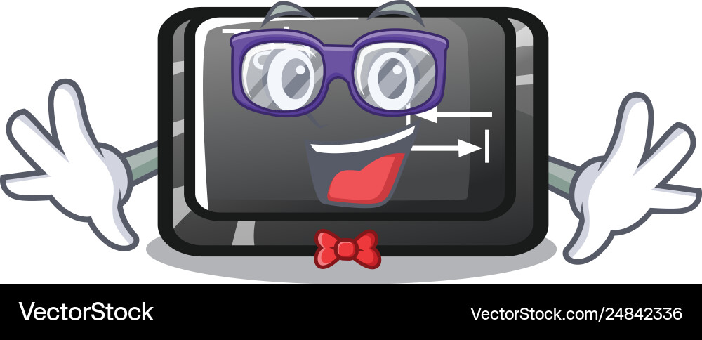 Geek button tab in shape cartoon vector image