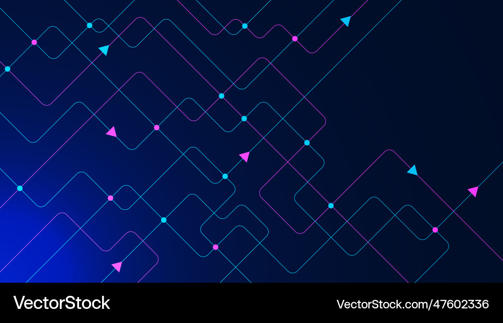 Geometric background with connecting dots and line Geometric background with connecting dots and line Vector Image
