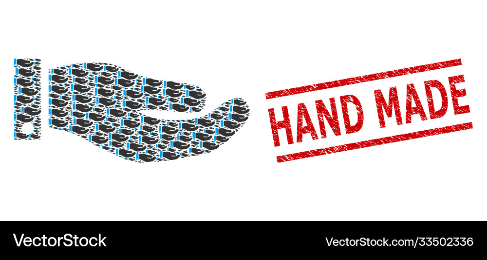 Hand recursion composition icons vector image