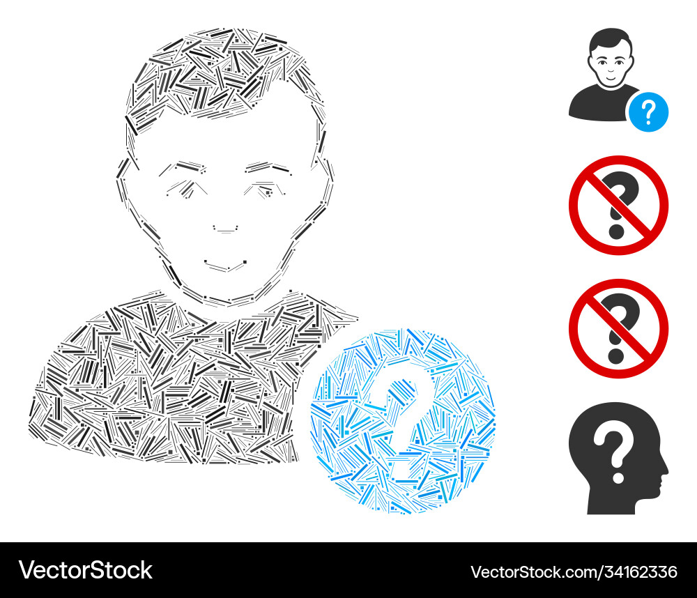 Hatch user status icon mosaic Vector Image