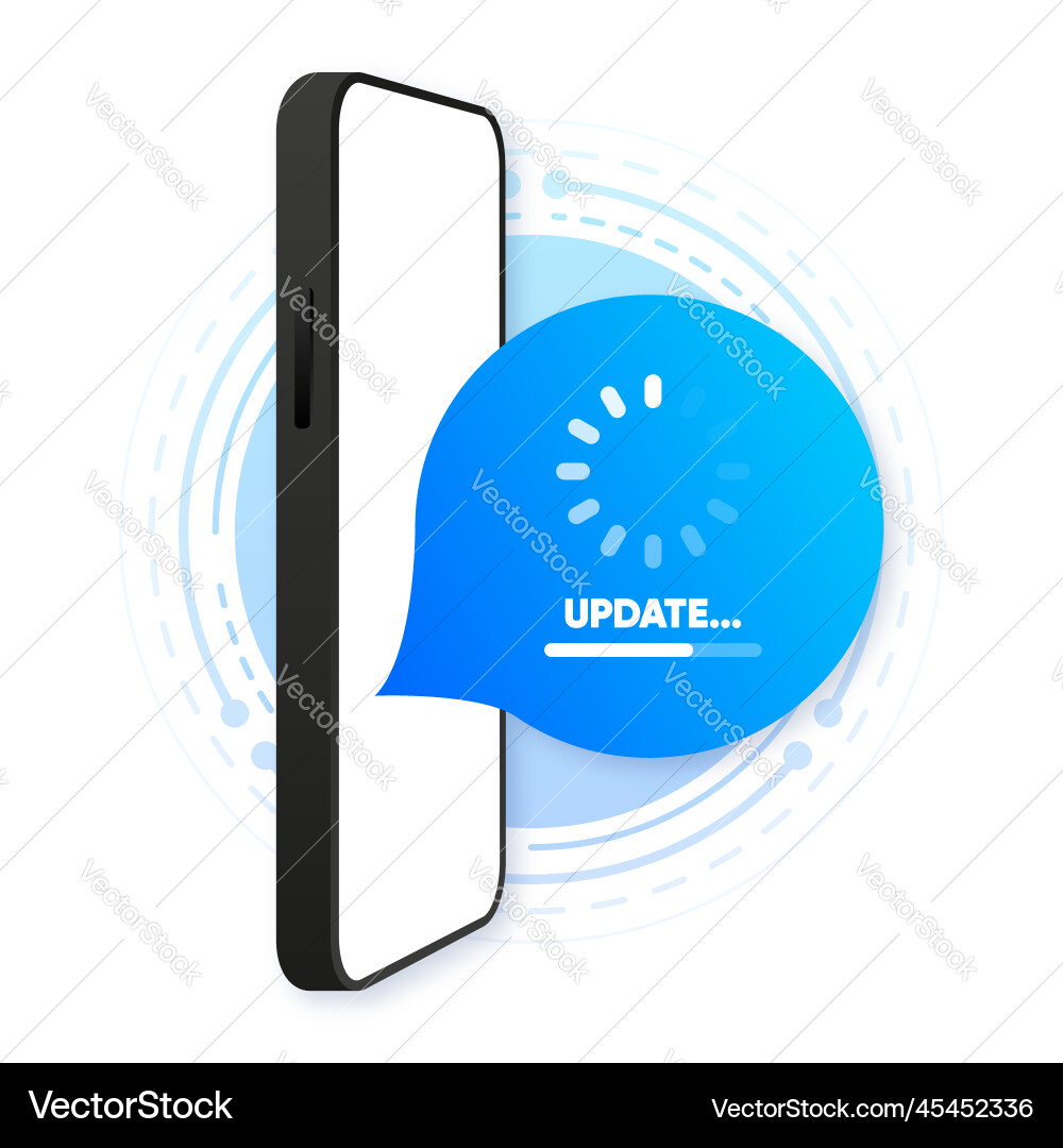 New system update loading process app New system update loading process app vector image