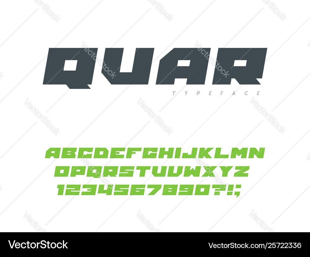 Square block font latin letters and numbers vector image