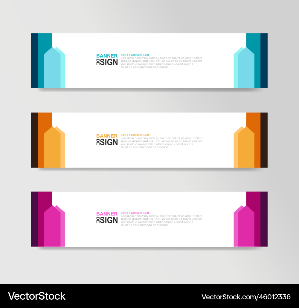 Templates of horizontal web banner website header Templates of horizontal web banner website header Vector Image
