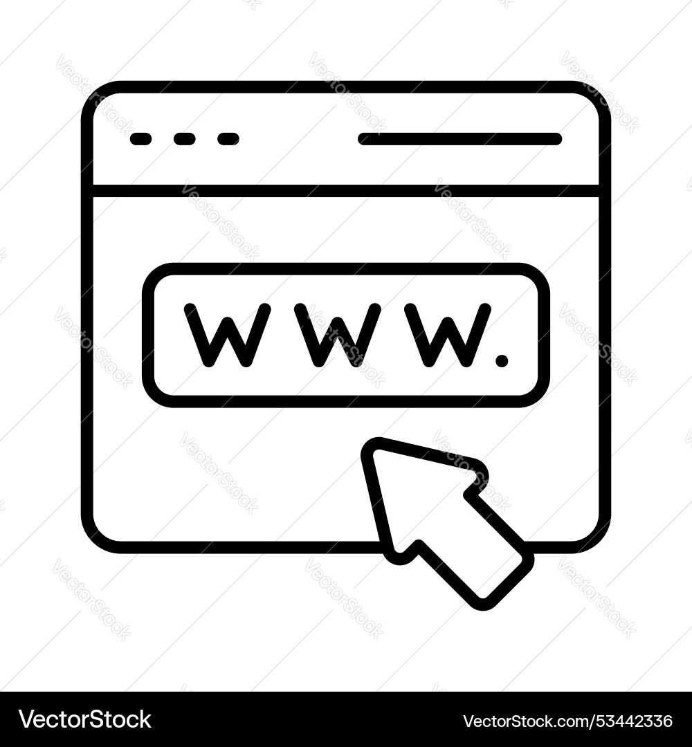 Web browser vector image