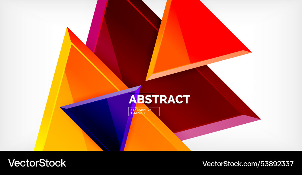 Abstract background - glossy triangles vector image