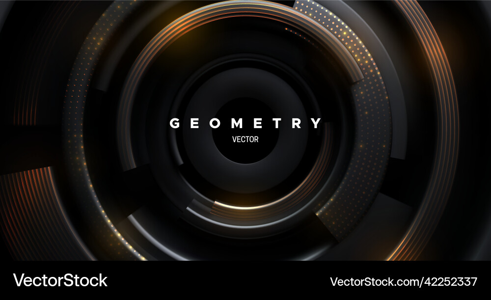 Abstract background with concentric black shapes Abstract background with concentric black shapes vector image