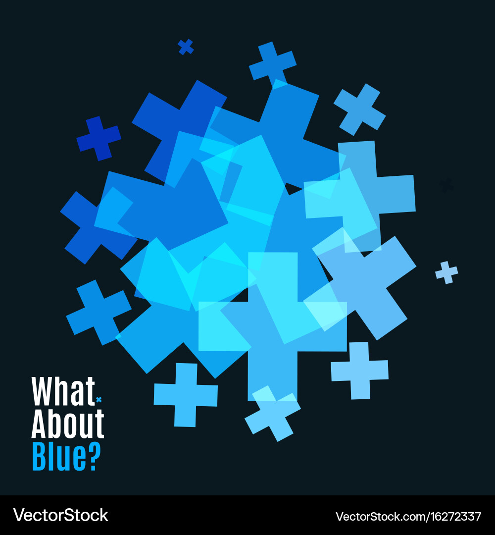 Abstract design elements with cross Vector Image