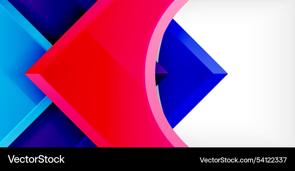 Arrow with round elements color geometric shapes Arrow with round elements color geometric shapes vector image