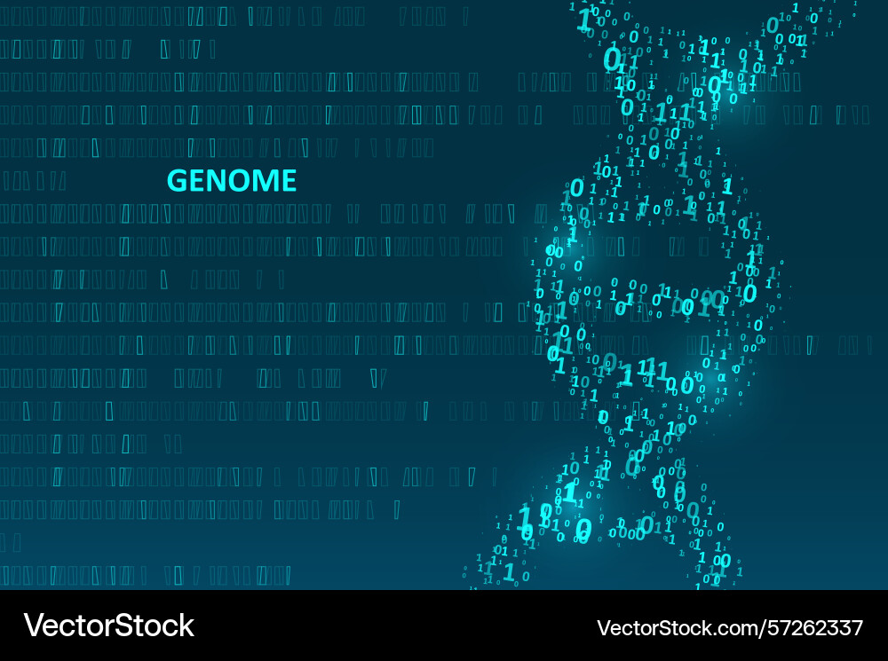 Big genomic data visualization Big genomic data visualization vector image