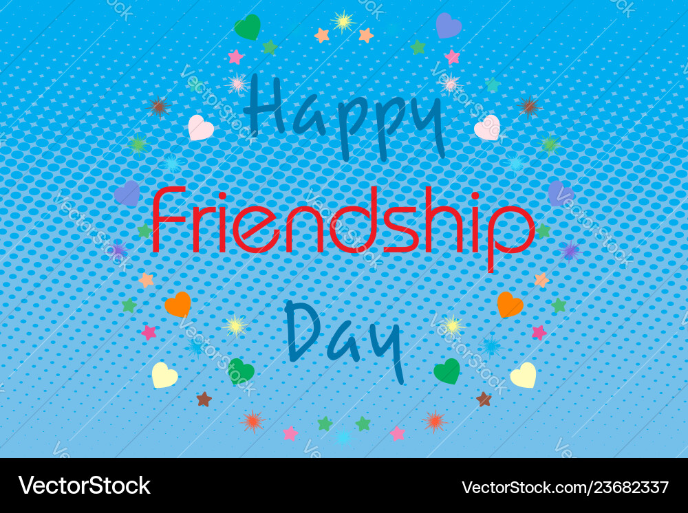 Card with colourful text Vector Image