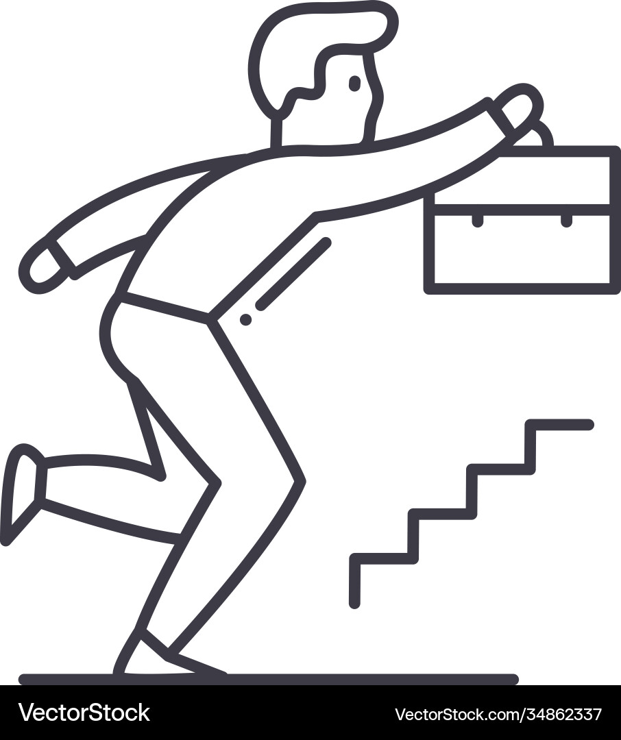Career path icon linear isolated Vector Image
