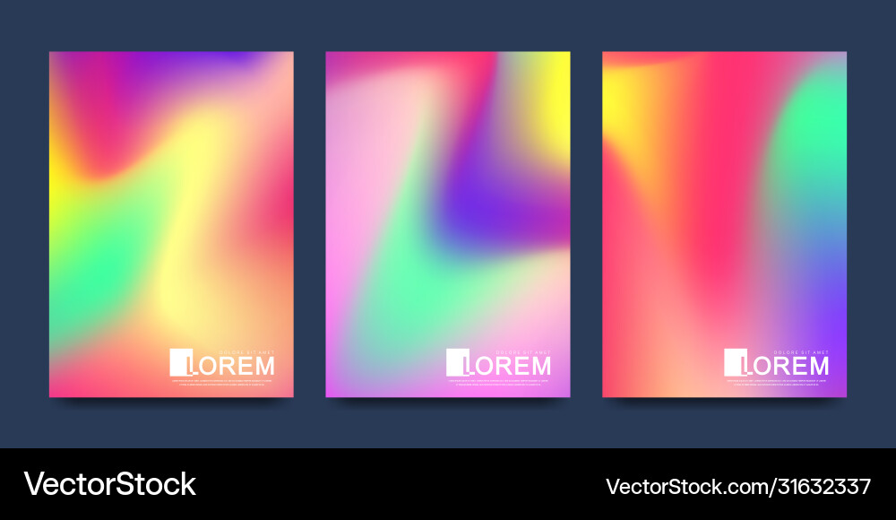 Design template in trendy vibrant gradient vector image