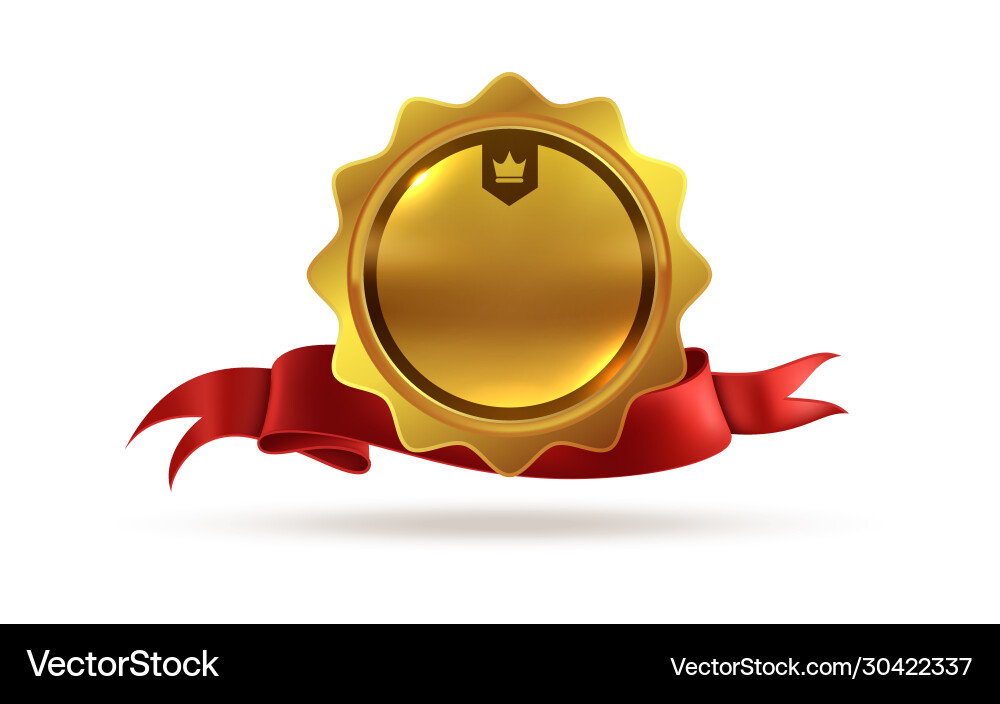 Gold Medal of Victory vector image