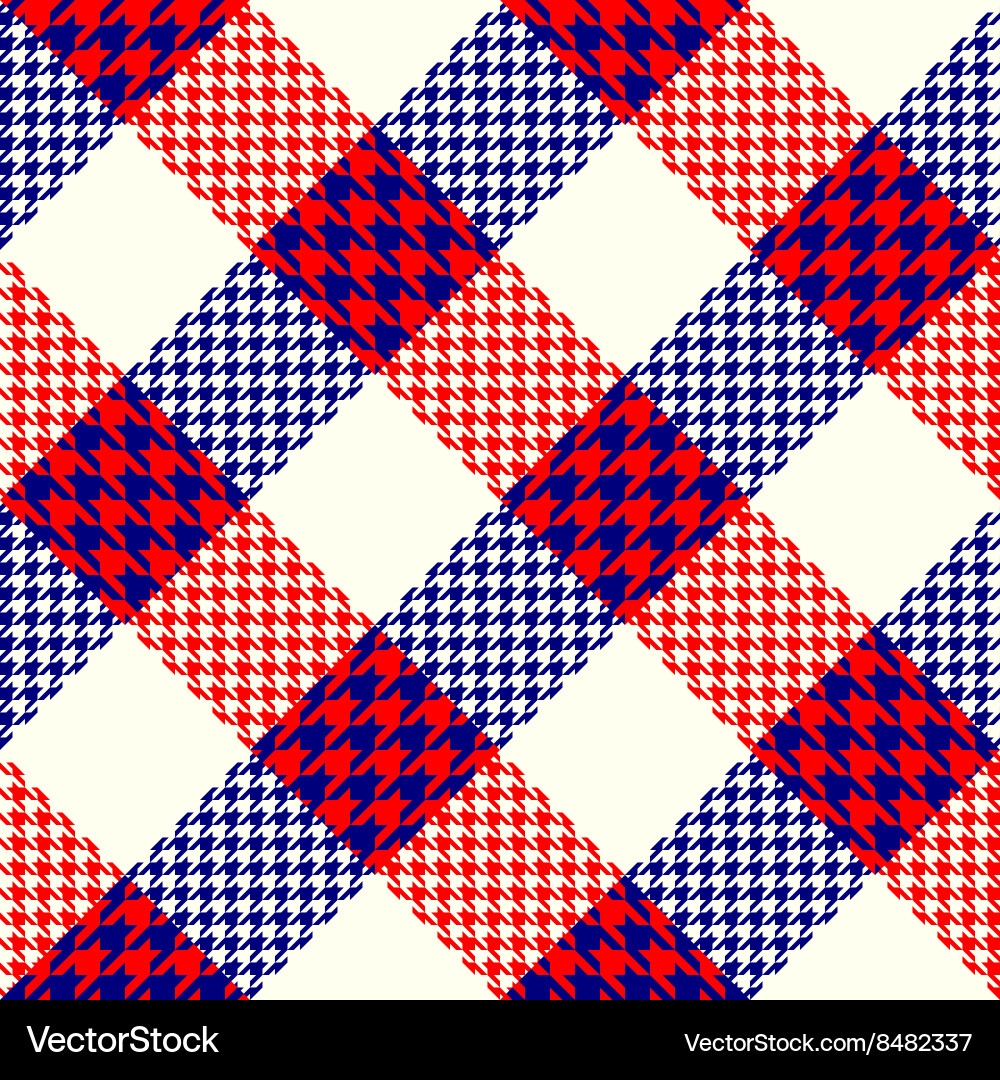 Hounds Tooth Plaid Background Vector Image