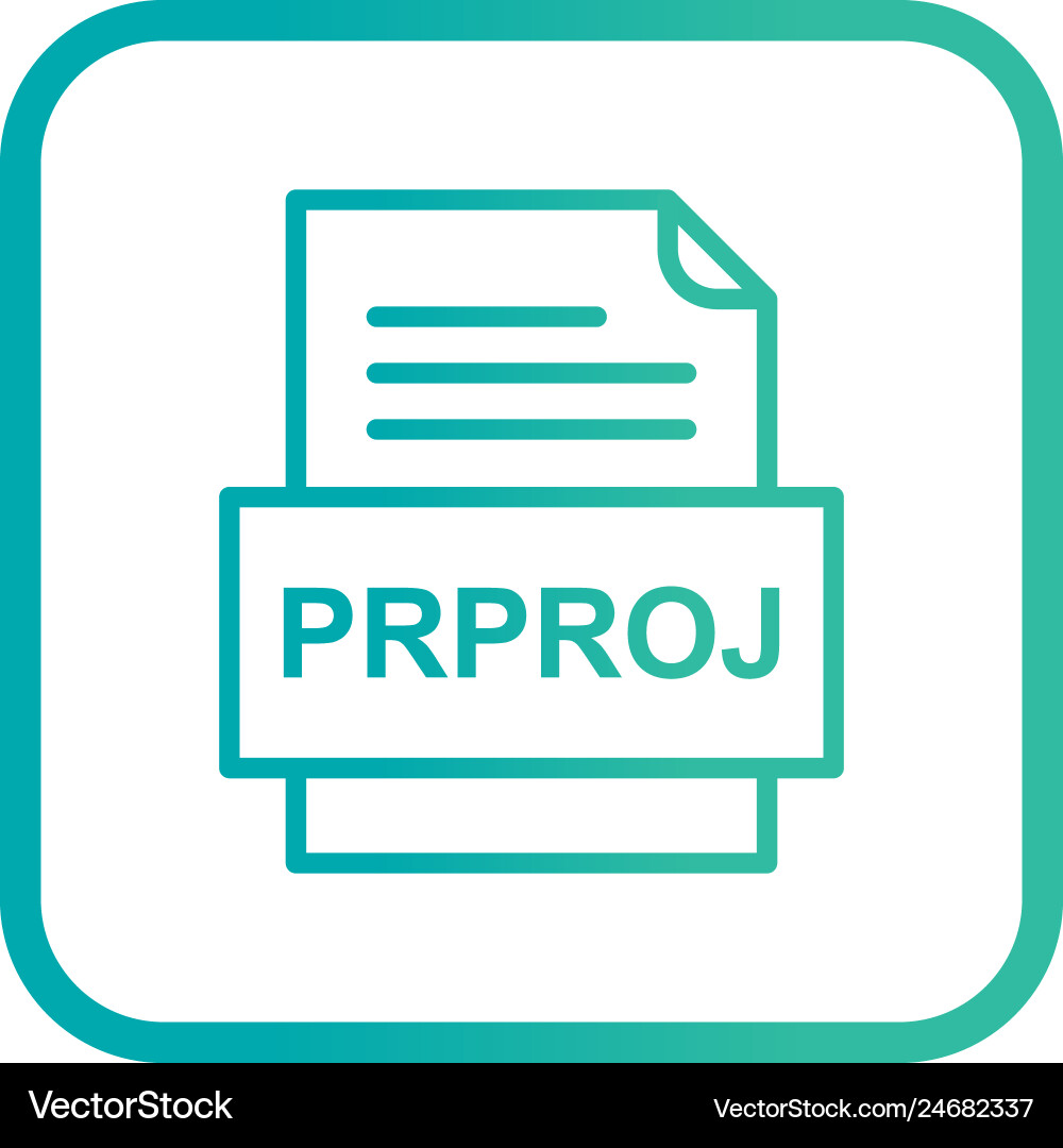Prproj file document icon Vector Image