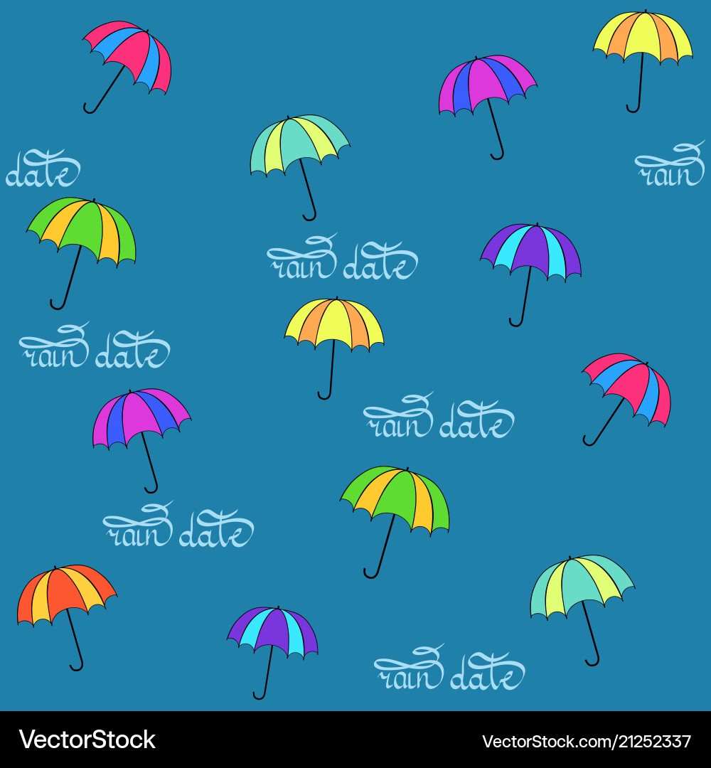 Rain date seamless pattern Rain date seamless pattern Vector Image