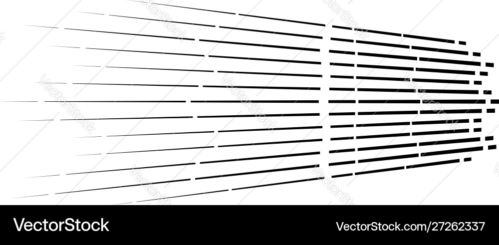 Random 3d dashed lines in perspective segmented vector image