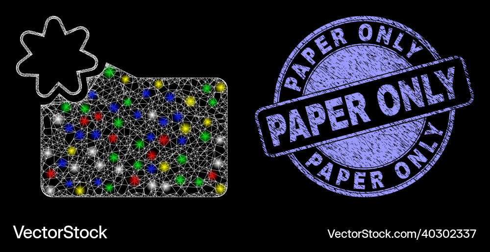 Rubber paper only badge and bright net new folder Rubber paper only badge and bright net new folder vector image