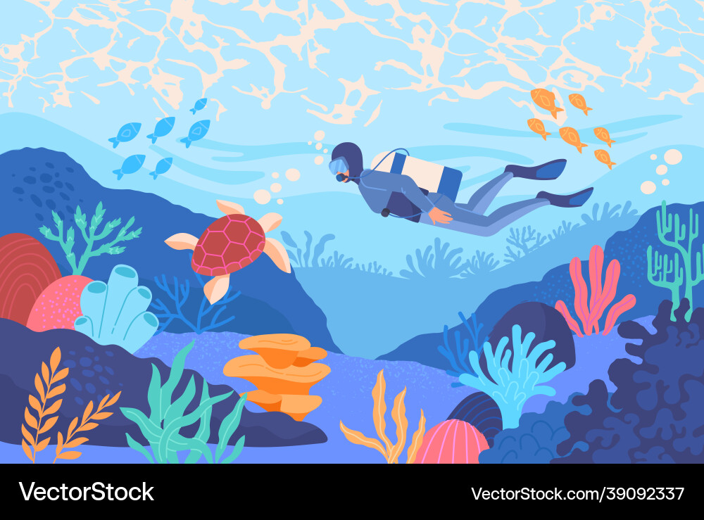 Sea world concept Vector Image