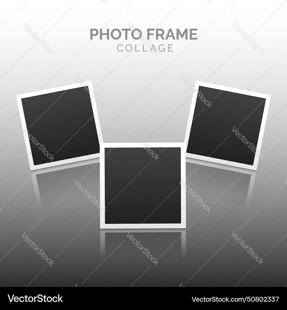 Set of empty photo frames compositions Set of empty photo frames compositions Vector Image