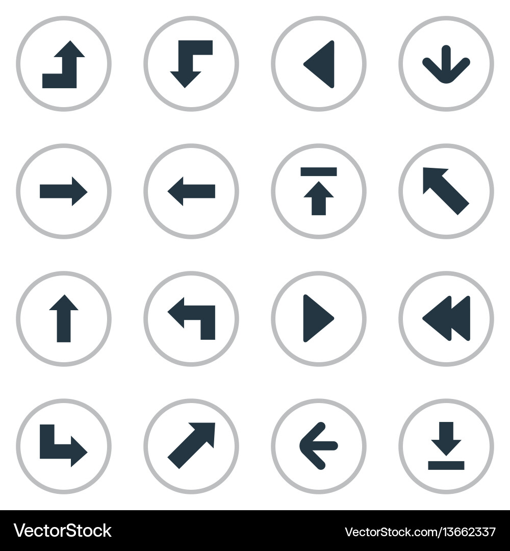Set of simple indicator icons Vector Image